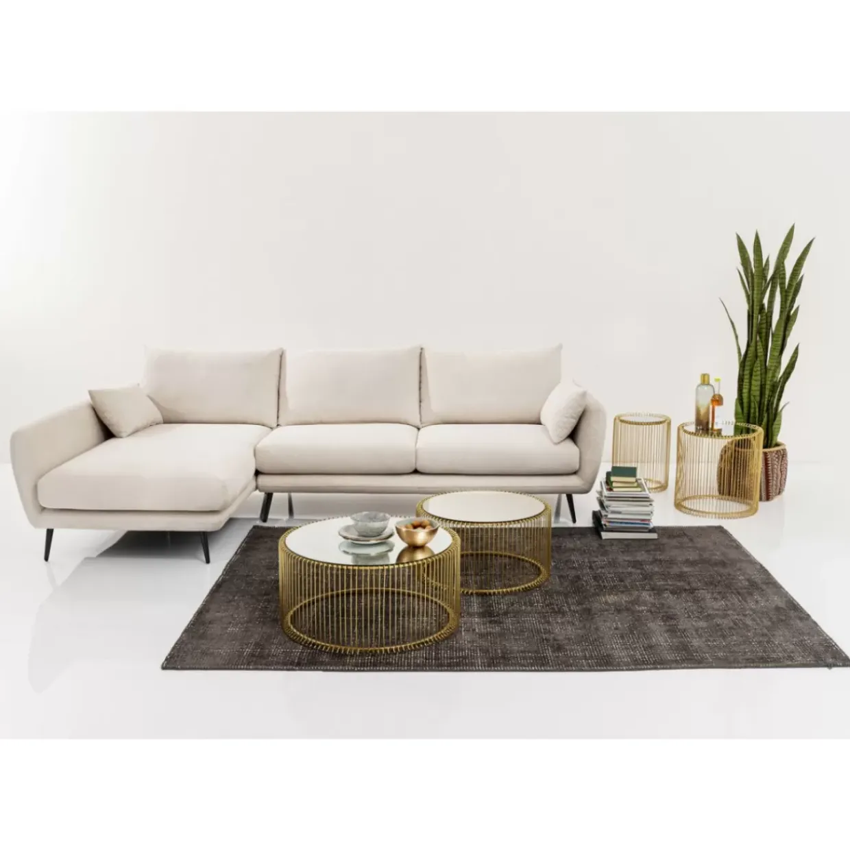 Ecksofa Amalfi Links Creme 275Cm