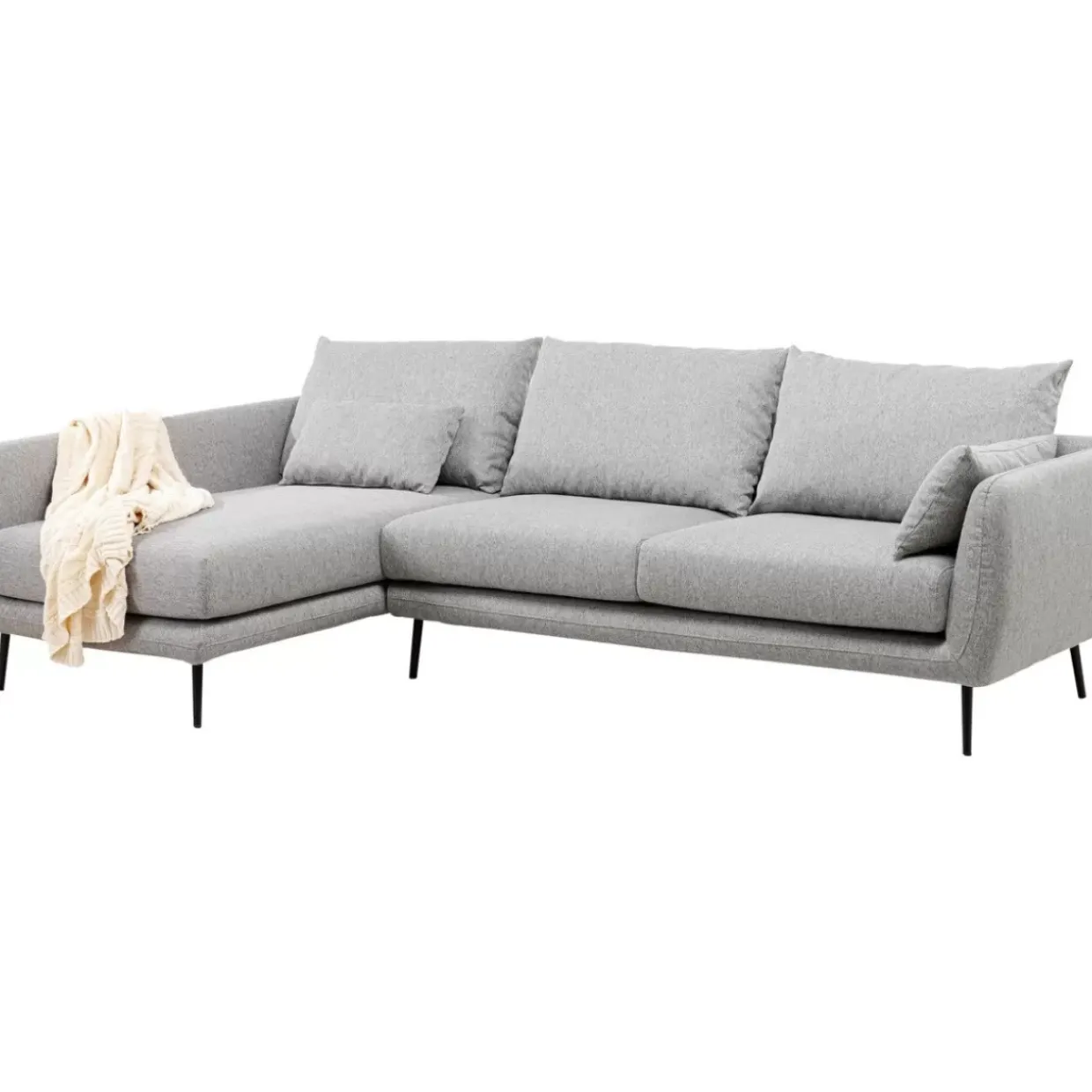 Ecksofa Amalfi Links Grau 275Cm