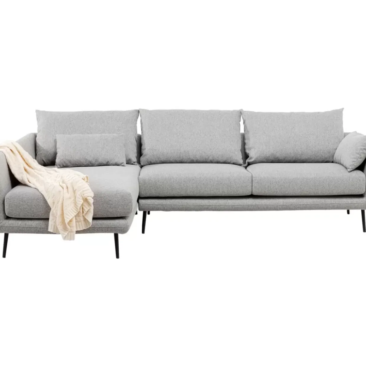 Ecksofa Amalfi Links Grau 275Cm