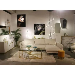 Ecksofa Amalfi Rechts Creme 275Cm