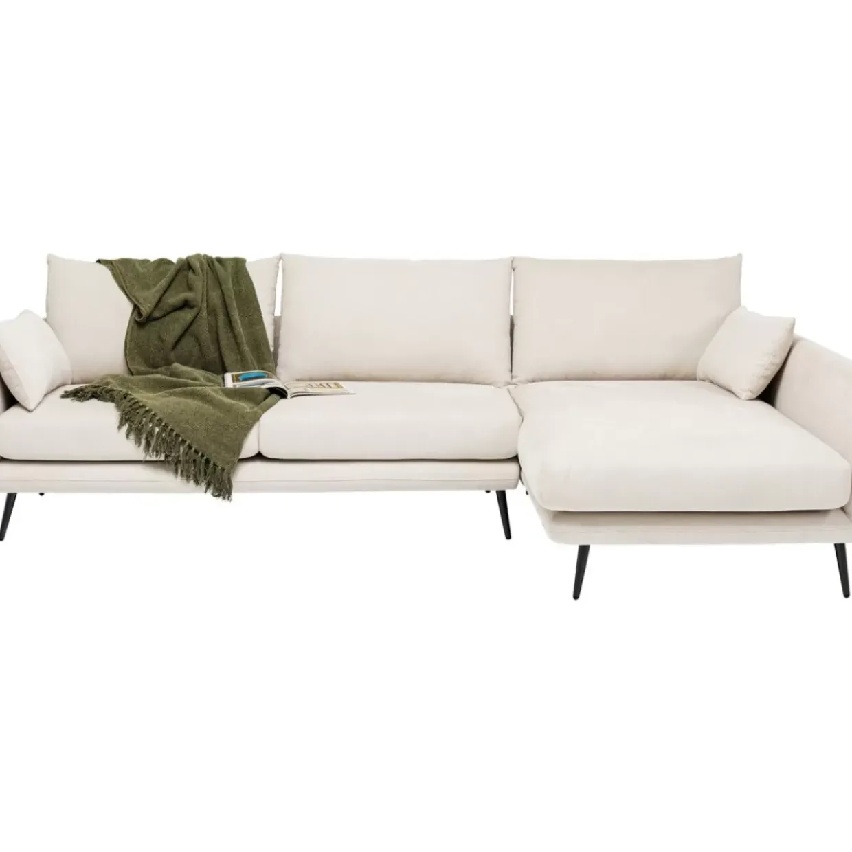 Ecksofa Amalfi Rechts Creme 275Cm