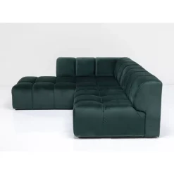 Ecksofa Belami Velvet Dunkelgrun Links 265Cm