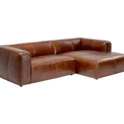 Ecksofa Cubetto Leder Braun