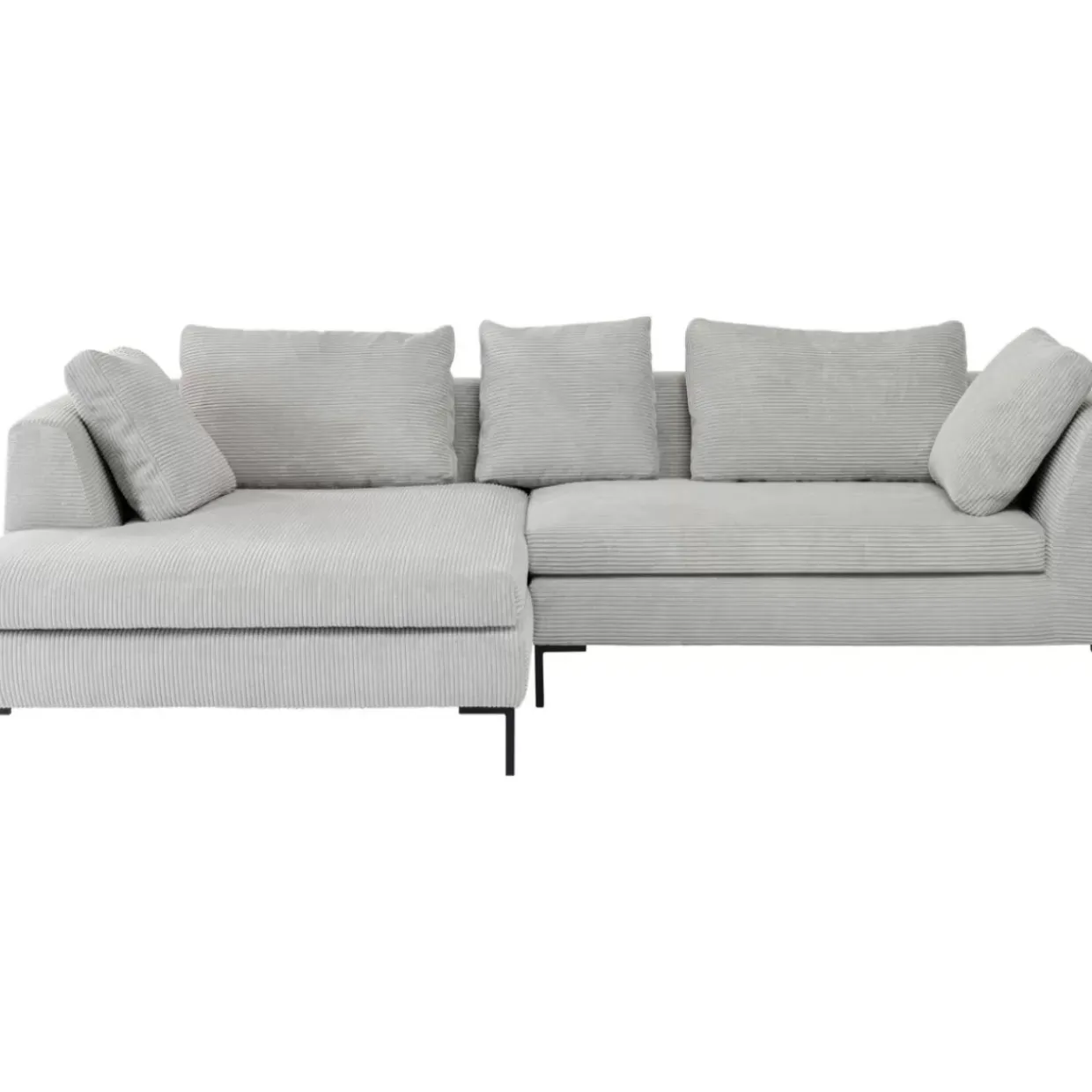 Ecksofa Gianni Cord Grau Links