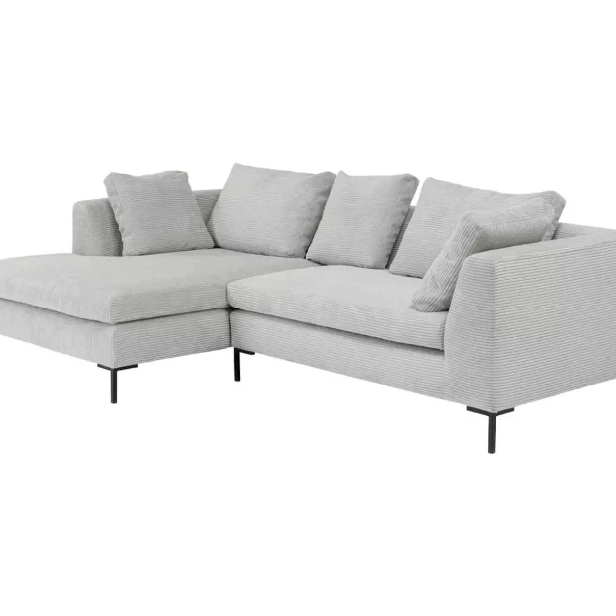 Ecksofa Gianni Cord Grau Links