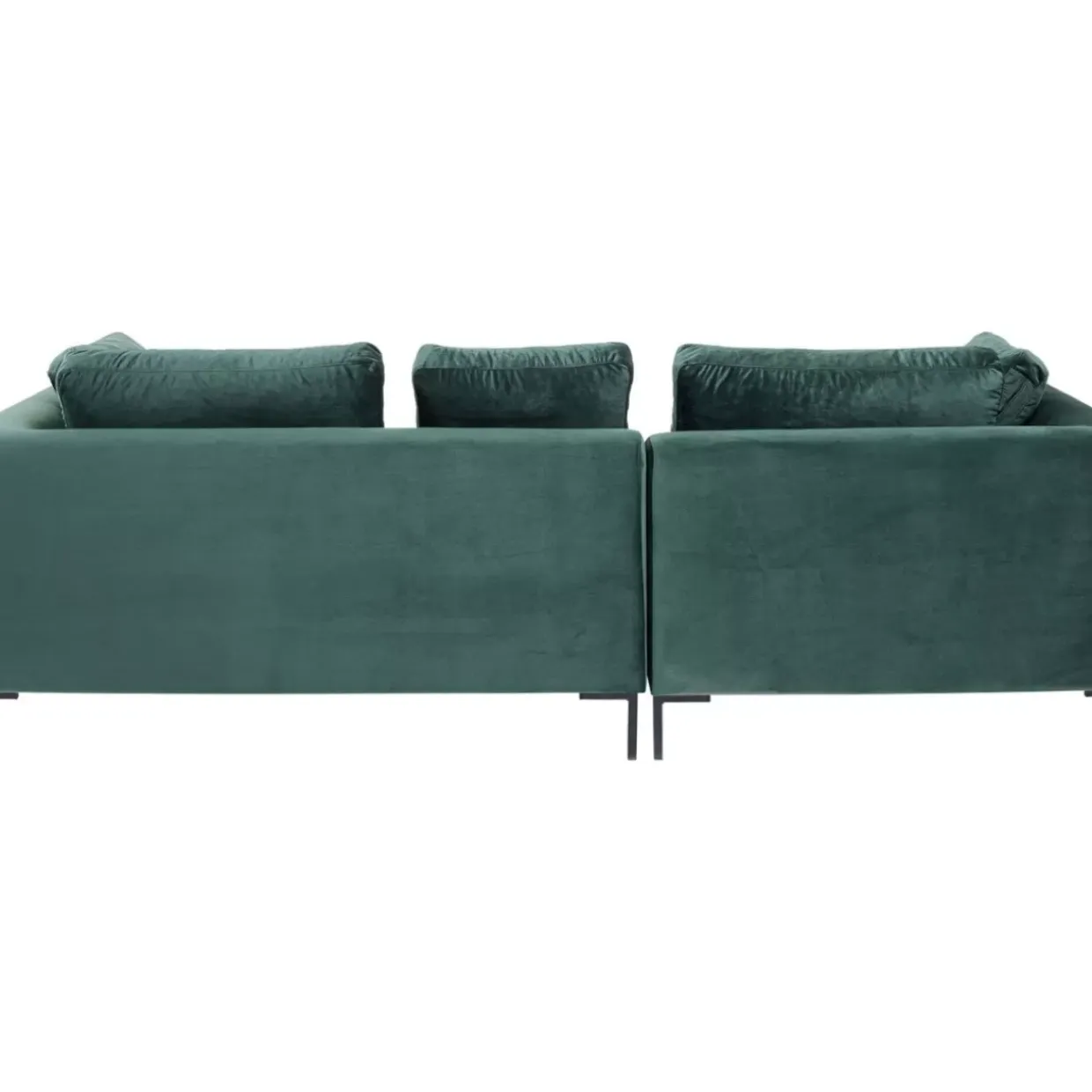 Ecksofa Gianni Small Velvet Dunkelgrun Links