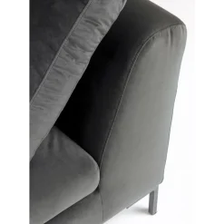 Ecksofa Gianni Small Velvet Grau Links