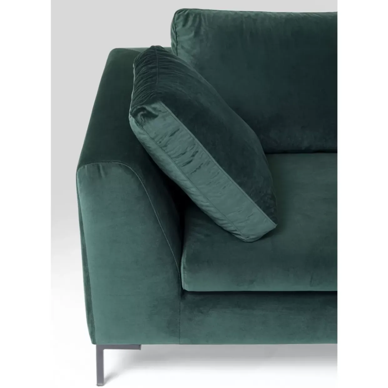 Ecksofa Gianni Small Velvet Dunkelgrun Rechts