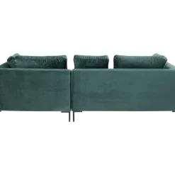 Ecksofa Gianni Small Velvet Dunkelgrun Rechts