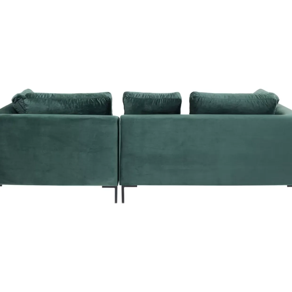 Ecksofa Gianni Small Velvet Dunkelgrun Rechts