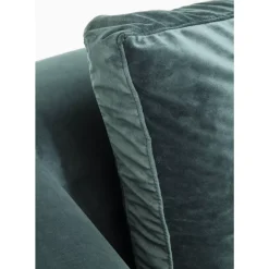Ecksofa Gianni Velvet Dunkelgrun Rechts Schwarz