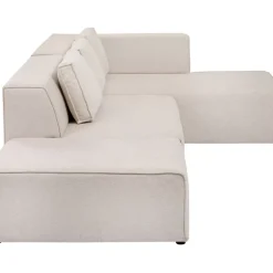 Ecksofa Infinity Ottomane Creme Rechts