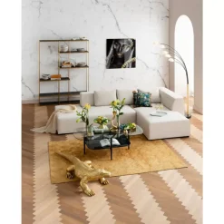 Ecksofa Infinity Ottomane Creme Rechts