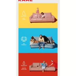 Ecksofa Infinity Ottomane Creme Rechts