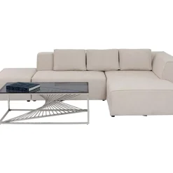 Ecksofa Infinity Ottomane Creme Rechts