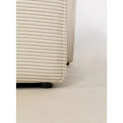 Ecksofa Infinity Ottomane Cord Creme Rechts