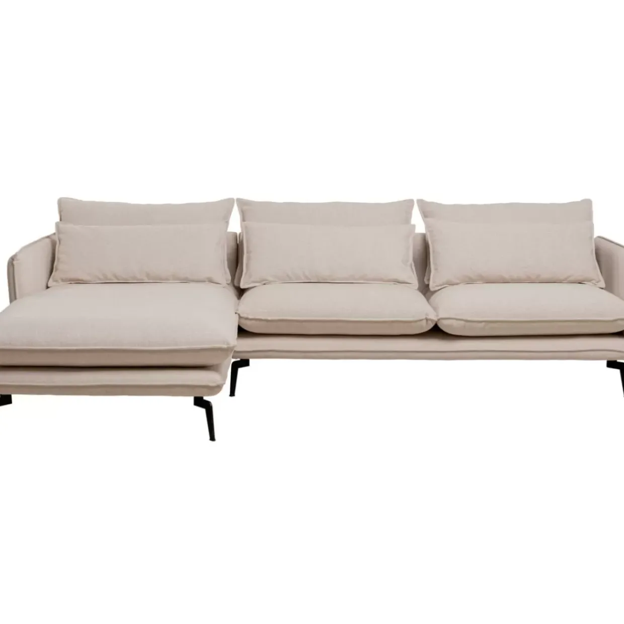 Ecksofa Monza Links Creme 296Cm