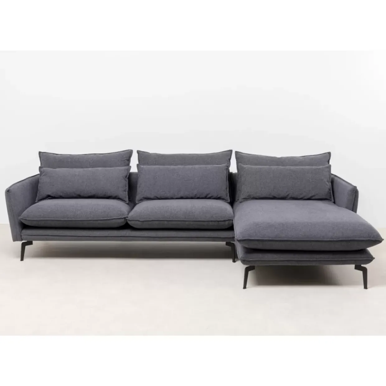 Ecksofa Monza Rechts Grau 296Cm