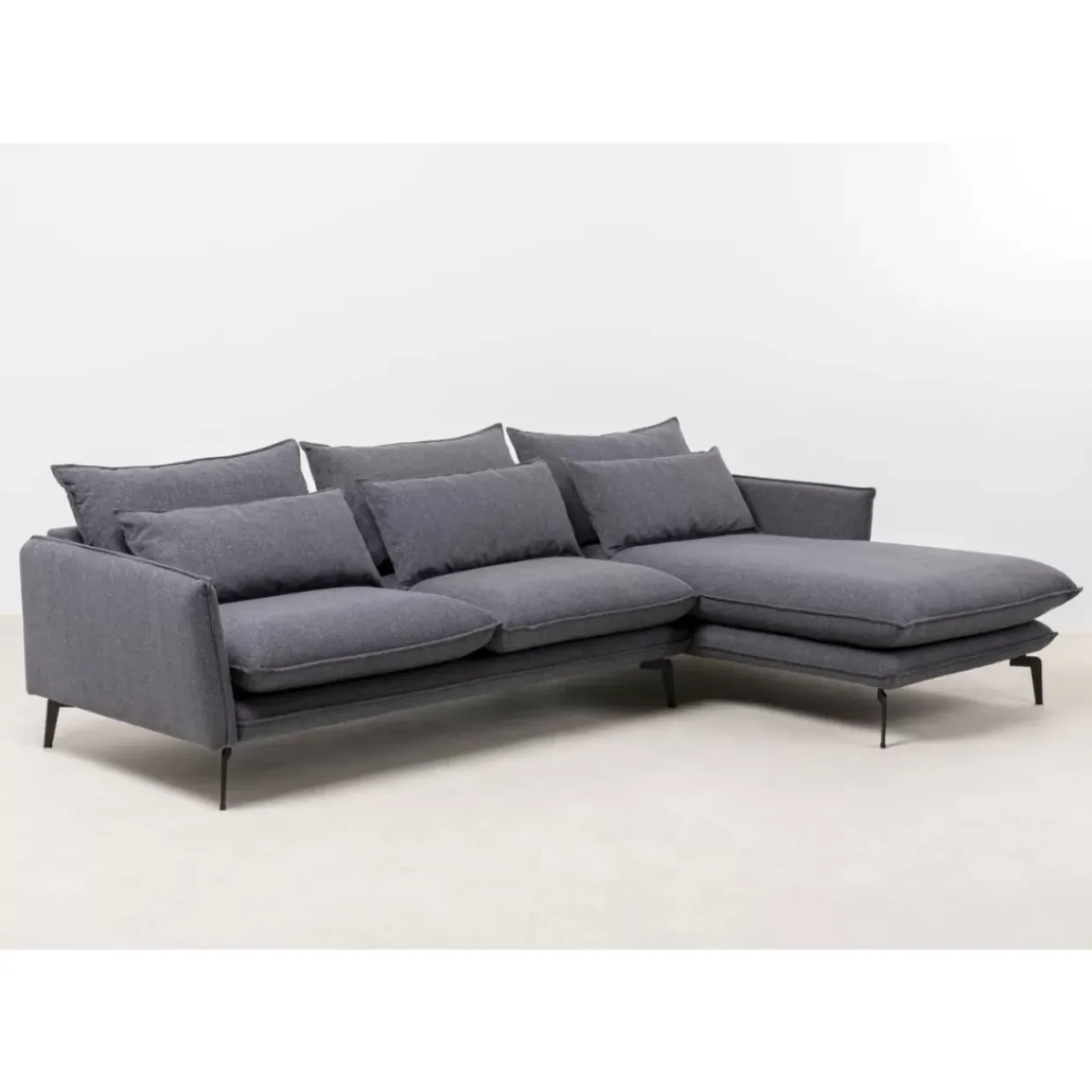 Ecksofa Monza Rechts Grau 296Cm