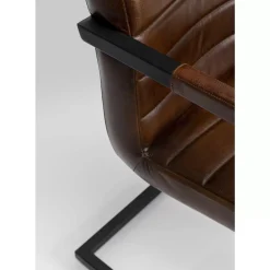 Freischwinger Lola Leder Braun