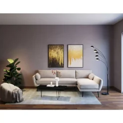 Gerahmtes Bild Abstract Schwarz 80X120Cm