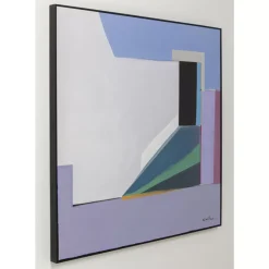 Gerahmtes Bild Abstract Shapes Lila 113X113Cm