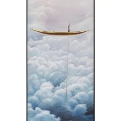 Gerahmtes Bild Cloud Boat 60X120Cm
