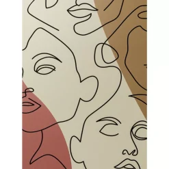 Gerahmtes Bild Faccia Arte Tri Colore 90X120Cm