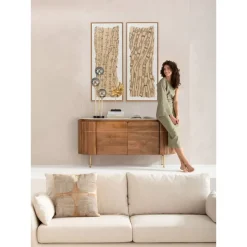 Gerahmtes Bild Native Spirals 50X150Cm