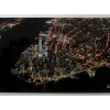Glasbild Midnight City 180X120Cm