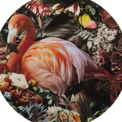 Glasbild Proud Flamingo O100Cm