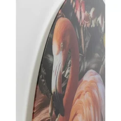 Glasbild Proud Flamingo O100Cm