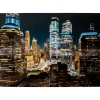 Glasbild Skyline Night 150X100Cm