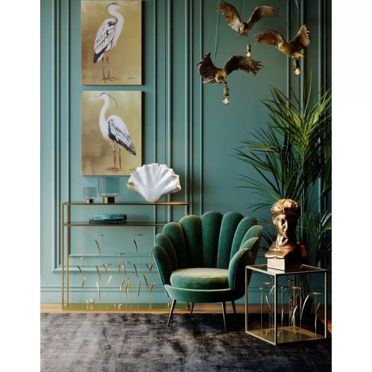 Hangeleuchte Animal Owl Gold