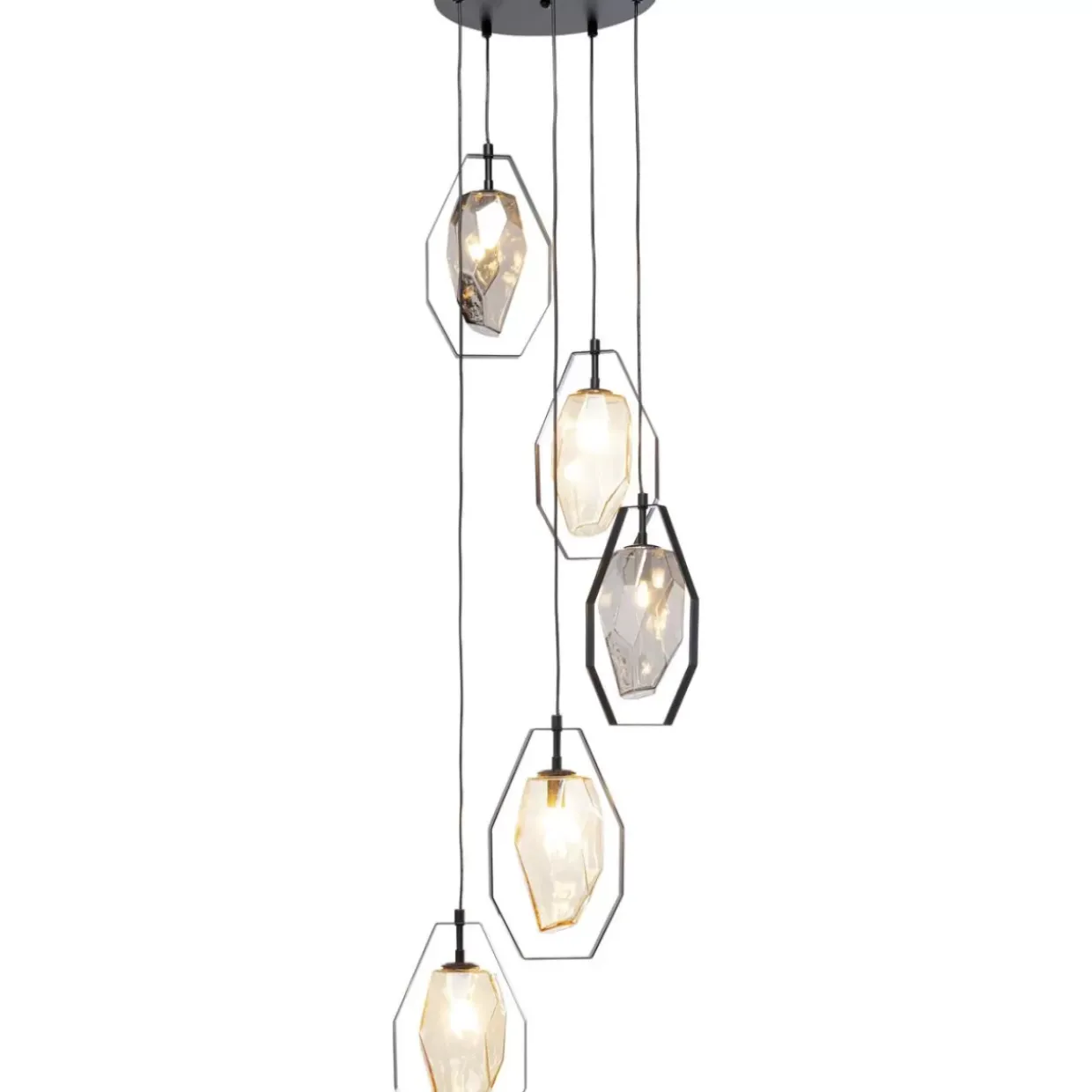 Hangeleuchte Diamond Fever Spiral Schwarz O42Cm