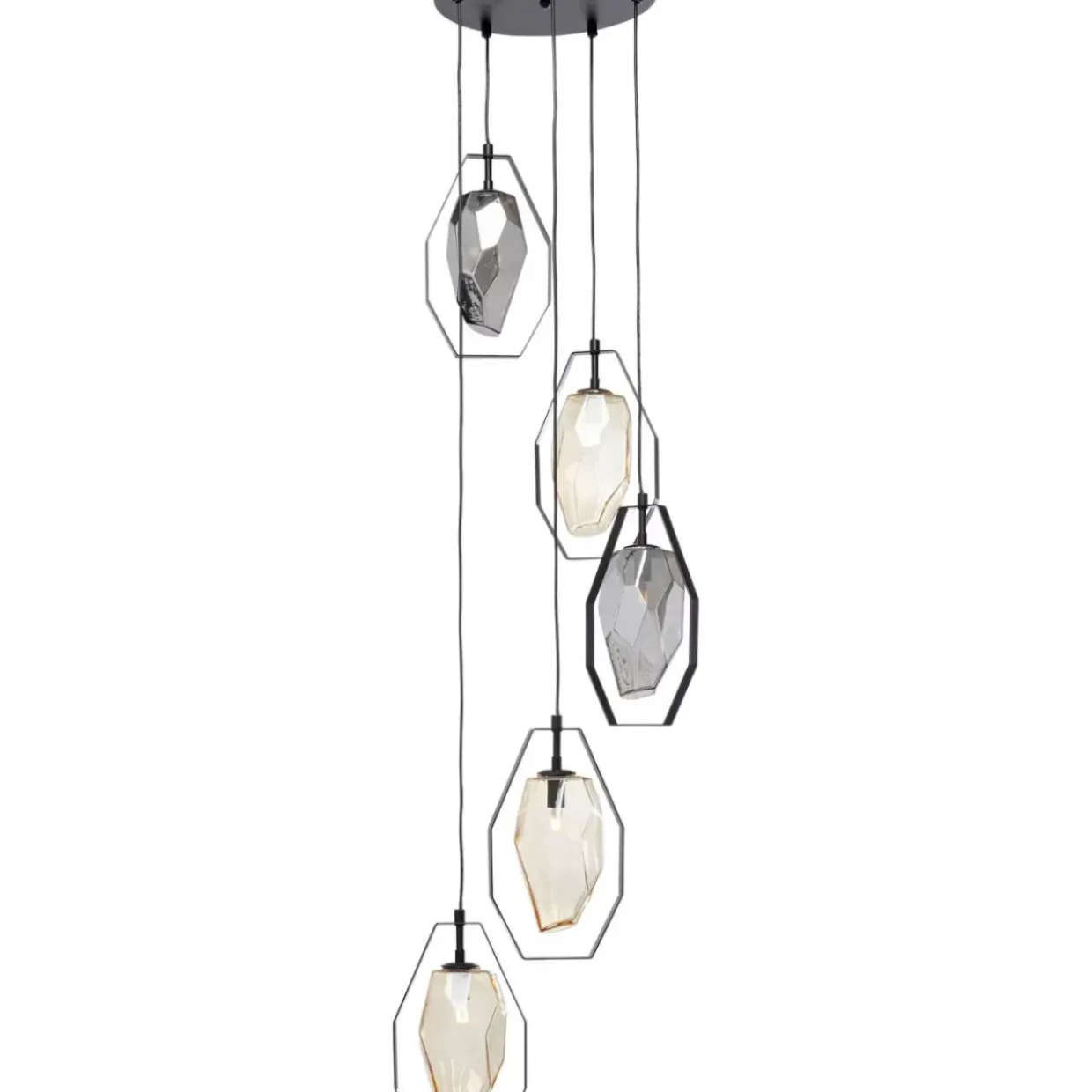 Hangeleuchte Diamond Fever Spiral Schwarz O42Cm