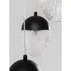 Hangeleuchte Frozen 5 Schwarz Matt O35Cm