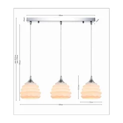 Hangeleuchte Ruffle Dining Weis