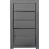 Hochkommode Luxury Push 5 Schube Grau