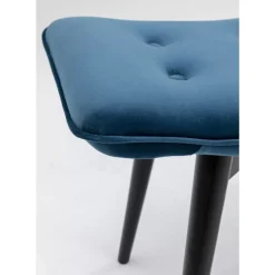 Hocker Black Vicky Velvet Petrol 46X59Cm
