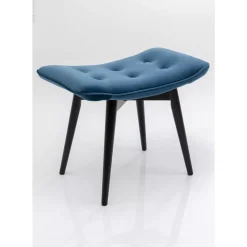 Hocker Black Vicky Velvet Petrol 46X59Cm