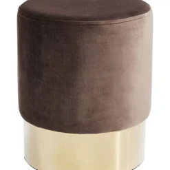 Hocker Cherry Braun Brass O35Cm