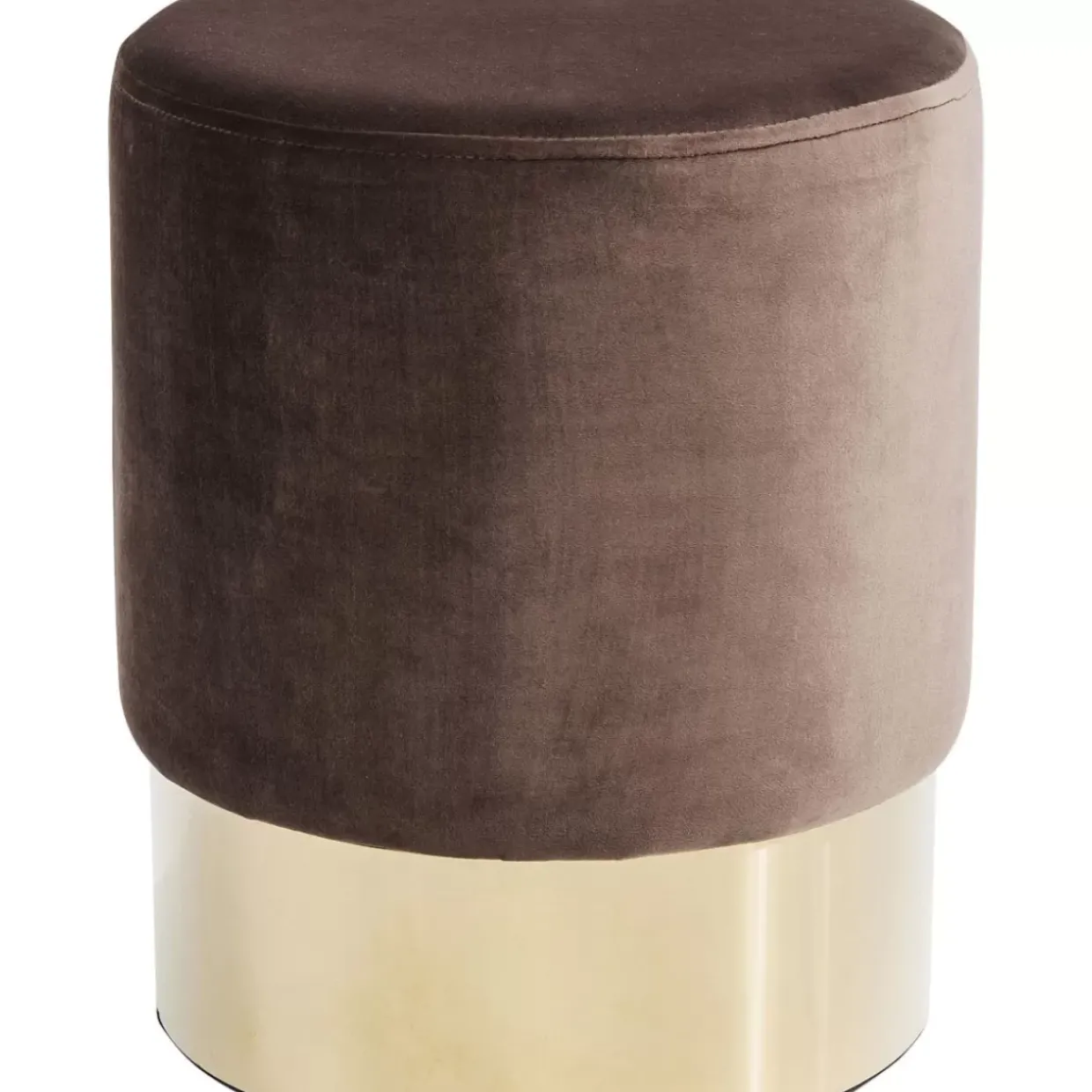 Hocker Cherry Braun Brass O35Cm