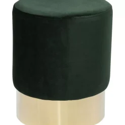 Hocker Cherry Dunkelgrun Brass O35Cm