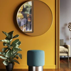 Hocker Cherry Lina Blau Silver O35Cm