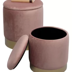 Hocker Cherry Storage Rose Brass (2/Set)