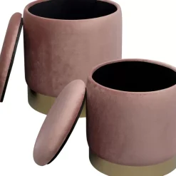 Hocker Cherry Storage Rose Brass (2/Set)