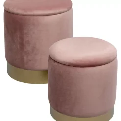 Hocker Cherry Storage Rose Brass (2/Set)