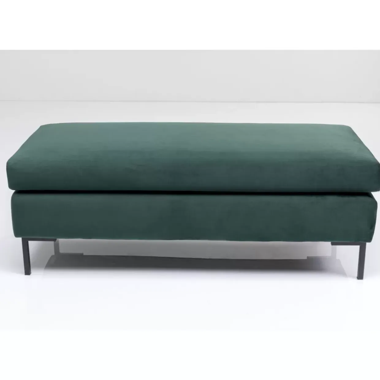 Hocker Gianni Velvet Dunkelgrun Schwarz