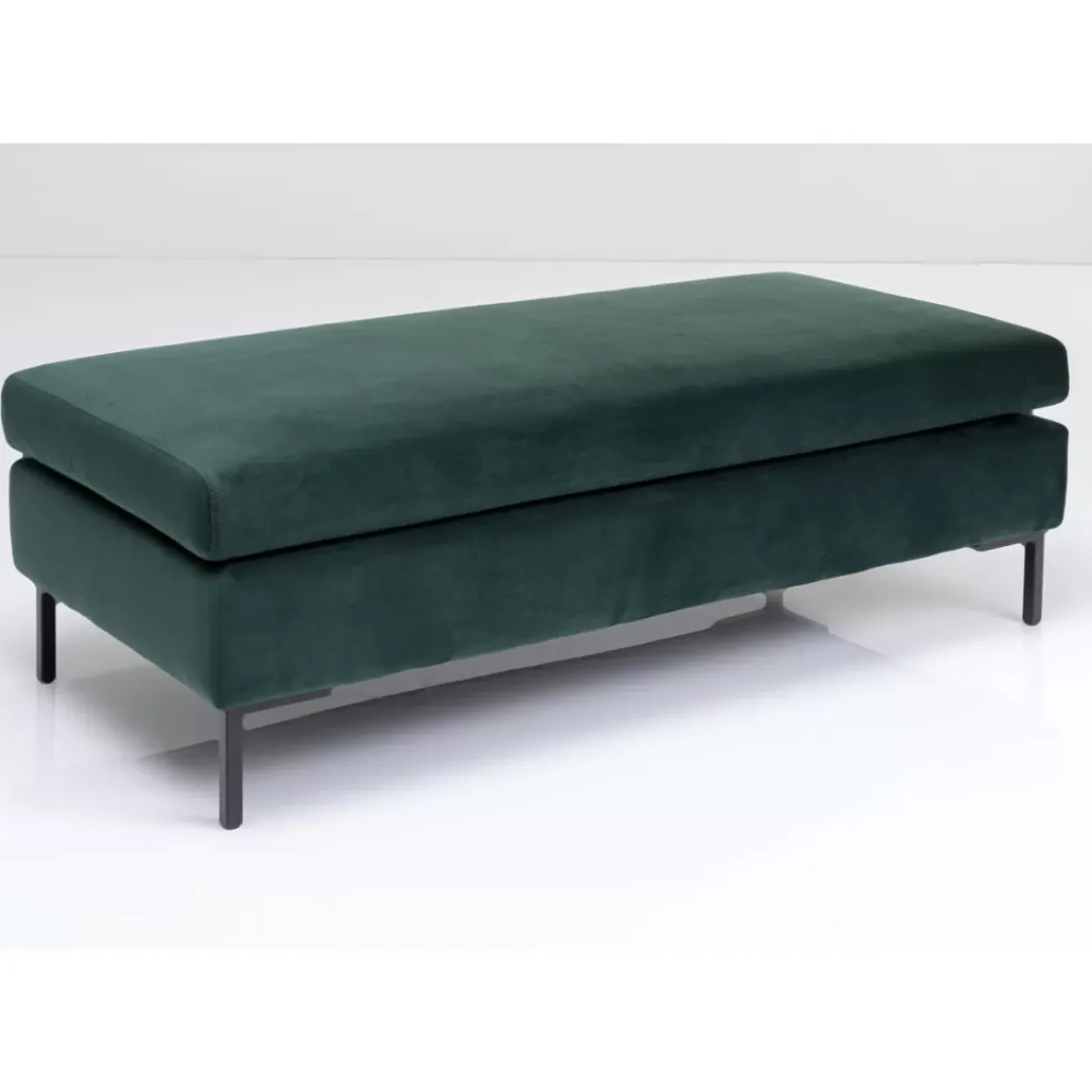 Hocker Gianni Velvet Dunkelgrun Schwarz